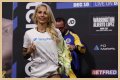 Ebanie Bridges strips down to bra and knickers for weigh in ahead of world title fight with Maria Cecilia Roman