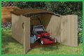 Storage building for a lawn mower
